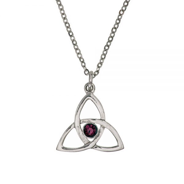 Celtic Crinan Knot Pendant With D/A Amethyst