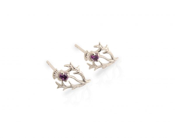 Traditional Scottish Thistle Collection with dark amethyst