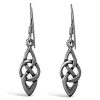 Celtic Interlace Drop Earrings 925 Silver