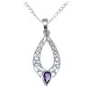 Celtic Interlaced 925 silver amethyst pendant