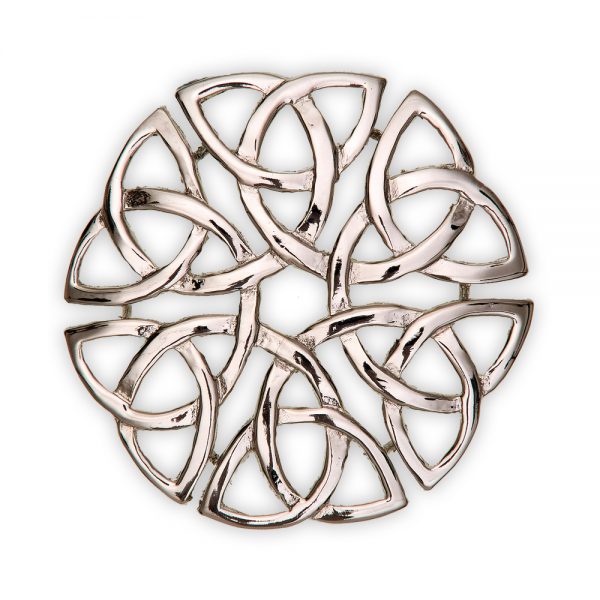 Celtic Interlaced Knotwork Brooch Pewter