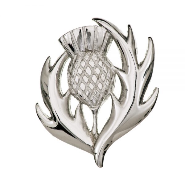 Scottish Thistle Pewter Brooch