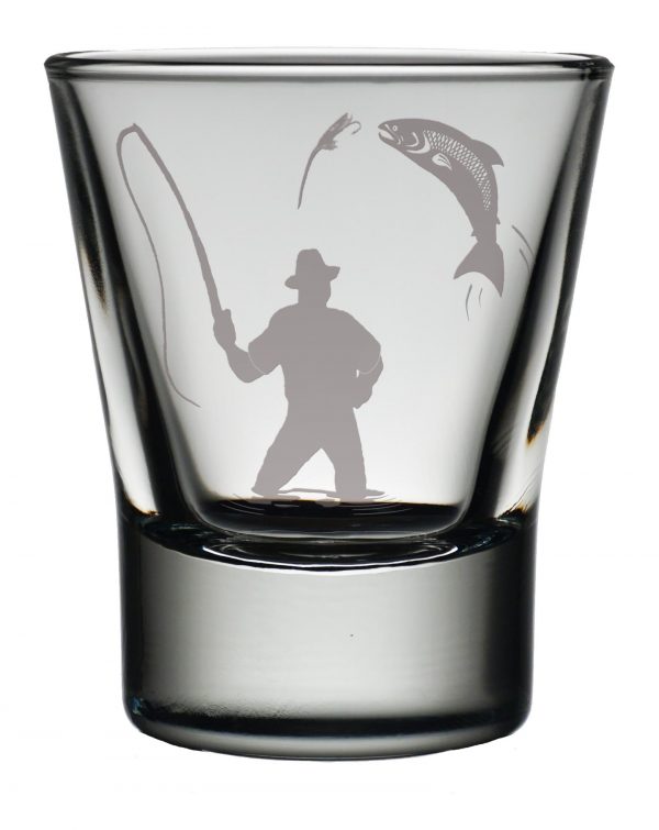 Fly Fisherman Dram Glass