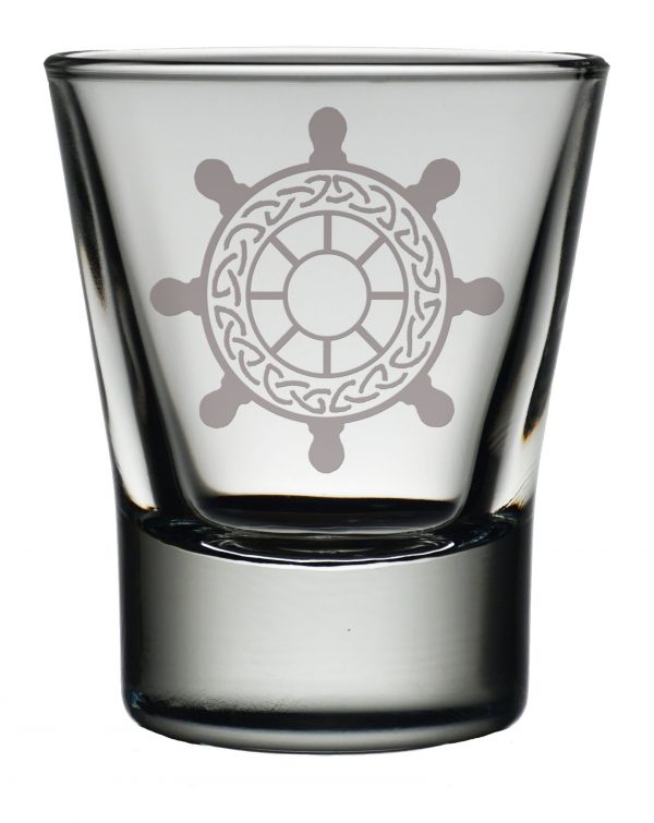 Ships Helm Dram Glass