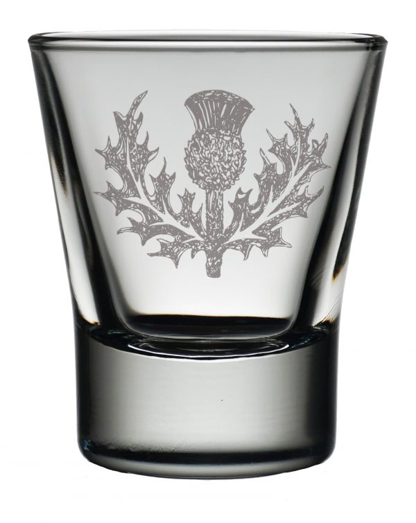 Traditional Scottish Thistle Dram Glass