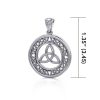 Celtic Trinity Knot 925 Sterling Silver Pendant By Peterstone (TPD711)