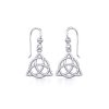 Celtic Triquetra Hoop Earrings