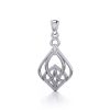 Celtic Knotwork Teardrop Pendant 925 Sterling Silver