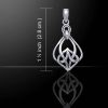 Celtic Knotwork Teardrop Pendant 925 Sterling Silver