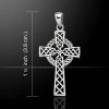 Celtic Knotwork Cross Pendant 925 Sterling Silver