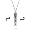 Celtic Interlace Tall Bar Art Pewter Pendant & 18 inch Chain Engraved With Scotland on Reverse