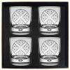 Set of 4 Whiskey Glasses Engraved in the Saltare design.