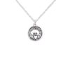 Celtic Claddagh 925 Sterling Silver Round Pendant 9786