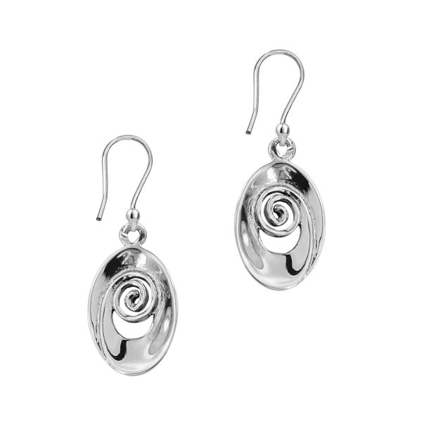 Celtic Spiral 925 Sterling Silver Drop Earrings 'Iseabeal' (9253)