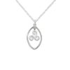 Celtic Triskele Silver Oval Pendant 9782