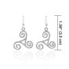 Celtic Triskele Hoop Earrings 925 Sterling Silver TE102