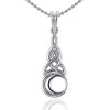 Celtic Knot Moon Pendant 925 Sterling Silver