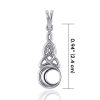 Celtic Knot Moon Pendant 925 Sterling Silver