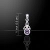 Celtic Triquetra Pendant with Amethyst 925 Sterling Silver TP858